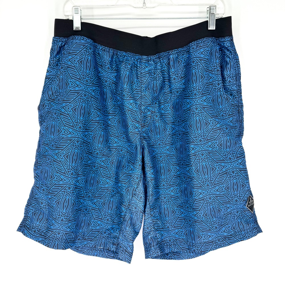 PrAna Mojo‎ Printed Shorts Blue Men's Size L Outdoor Yoga Beach Gorpcore Casual